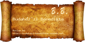 Budaházi Benedikta névjegykártya